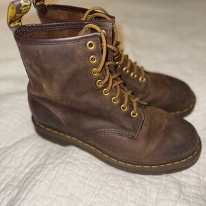 Dr. Martens Brown Leather Combat Boots